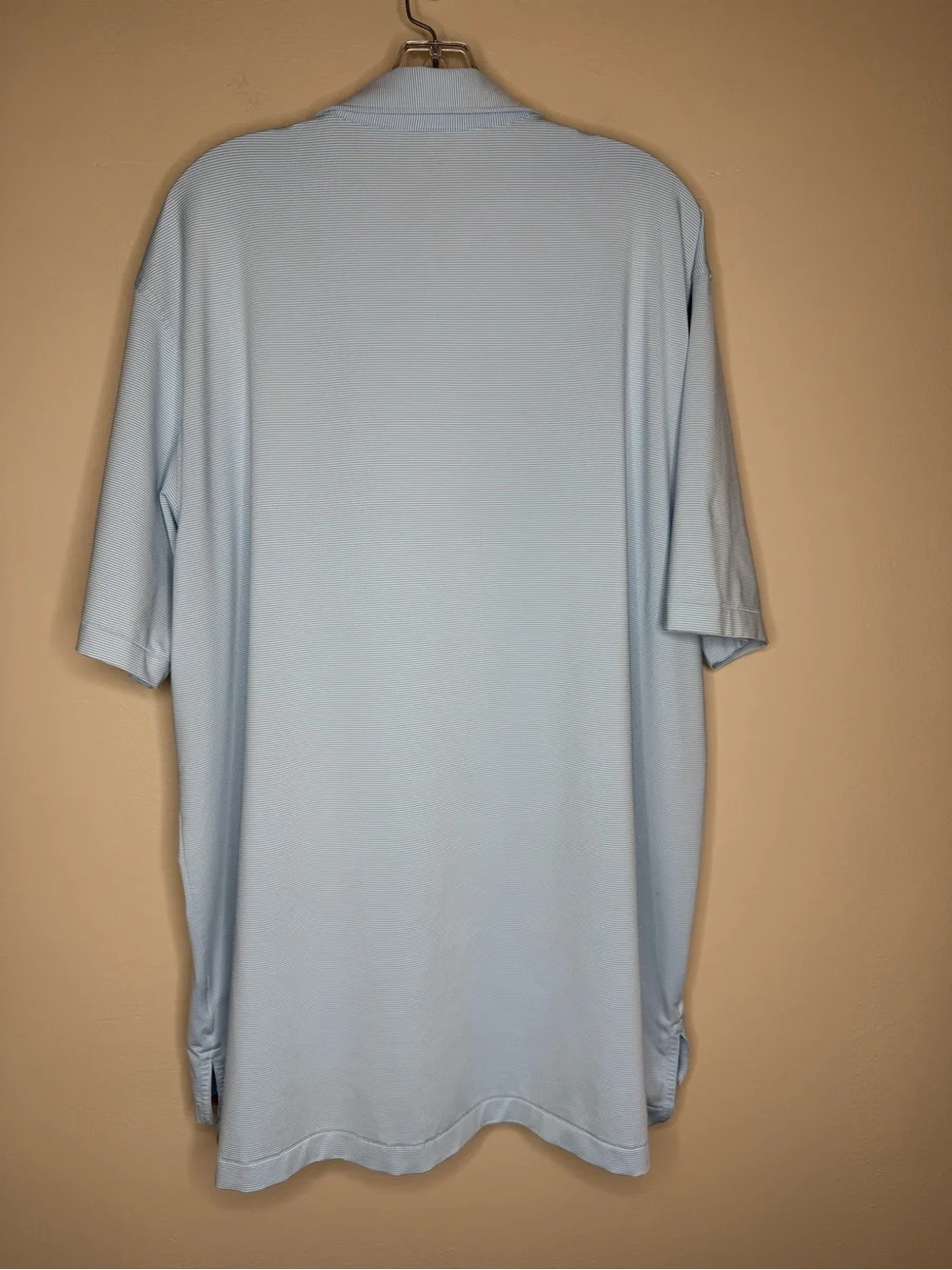 Peter Millar Summer Comfort Performance Golf Polo Shirt Light Blue Size XL